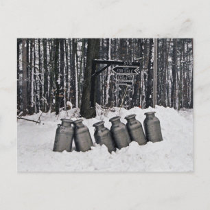 Carte Postale Boîte-Carte postale amish de lait