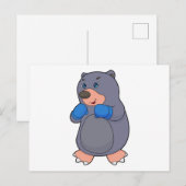 Carte Postale Boîte de boxe de mole Gants de boxe (Devant / Derrière)