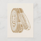 Carte Postale Boîte de cirage marron pop art (Devant)