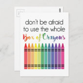 Carte Postale Boîte De Crayons (Devant / Derrière)