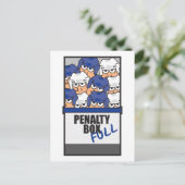 Carte Postale Boîte de pénalité de hockey complète (Debout devant)