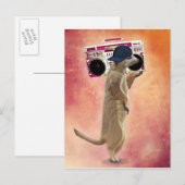 Carte Postale Boîte de rangement Meerkat et Boom (Devant / Derrière)