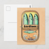 Carte Postale Boîte de sardines (Devant / Derrière)