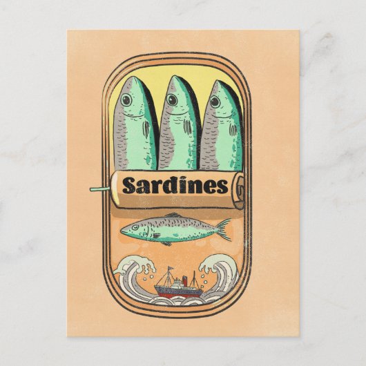 Carte Postale Boîte de sardines (Devant)