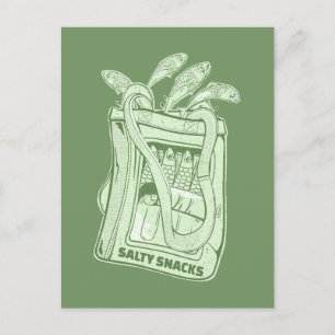 Carte Postale Boîte de sardines snack salé