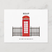 Carte Postale Boîte de téléphone rouge RSVP (Devant)