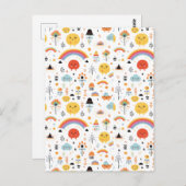 Carte Postale Boite moderne Orange et citrouille noir (Devant / Derrière)