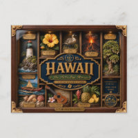 Boîte ombre 3D figurine État d'Hawaï