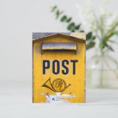 Carte Postale Boîte postale grecque jaune (Debout devant)