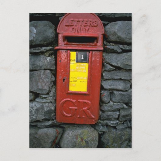 Carte Postale Boîte postale montée sur le mur (Devant)