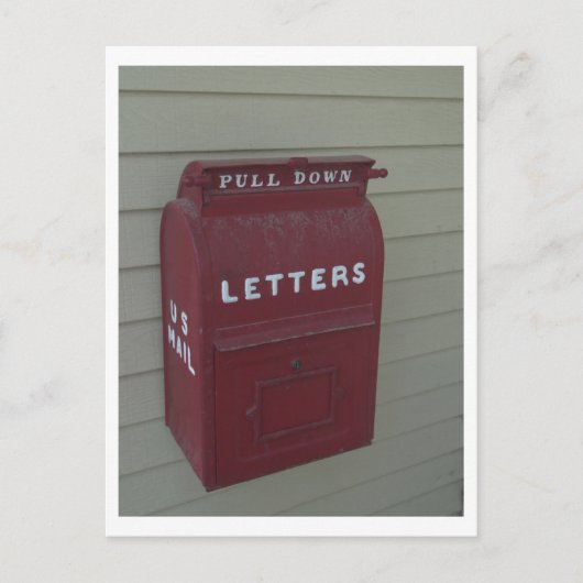 Carte Postale Boîte postale rougeâtre à l'ancienne (Devant)