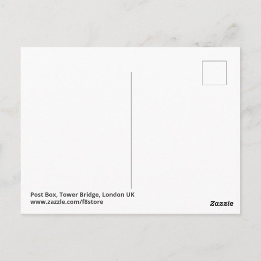 Carte Postale Boîte postale, Tower Bridge, Londres Royaume-Uni (Dos)