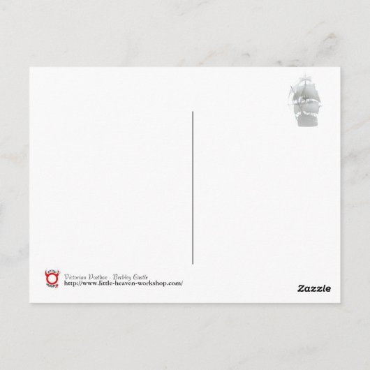 Carte Postale Boîte postale victorienne - Château de Berkeley (Dos)