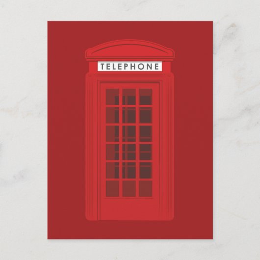Carte Postale Boîte Téléphonique (Devant)