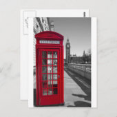 Carte Postale Boîte téléphonique Big Ben Red (Devant / Derrière)