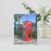 Carte Postale Boîte téléphonique rouge, Greenwich London UK Post (Debout devant)
