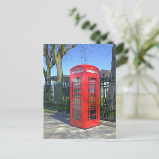 Carte Postale Boîte téléphonique rouge, Greenwich London UK Post (Debout devant)