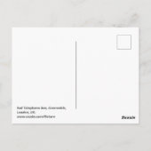 Carte Postale Boîte téléphonique rouge, Greenwich London UK Post (Dos)