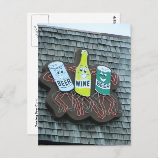 Carte Postale Boites à bières (Devant / Derrière)