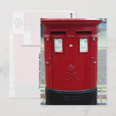 Carte Postale Boîtes à lettres rouges doubles (Devant / Derrière)