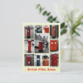 Carte Postale Boîtes British Pillar (Debout devant)