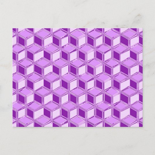 Carte Postale Boîtes Chrome 3-d - violet violet (Devant)