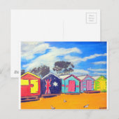 Carte Postale Boîtes de bain de Brighton (Devant / Derrière)