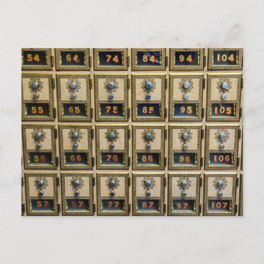 Carte Postale Boîtes de verrou combiné de poste (Devant)