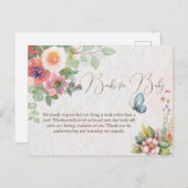 Carte Postale Boîtier de douche pour bébé floral (Devant / Derrière)