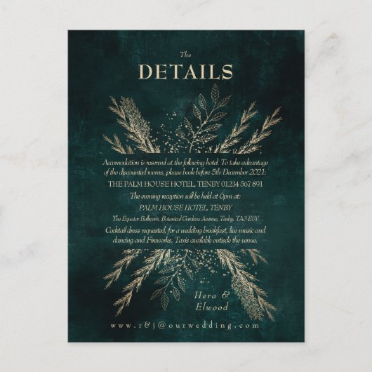 Carte Postale Boîtier Détails de la prairie dorée (Devant)