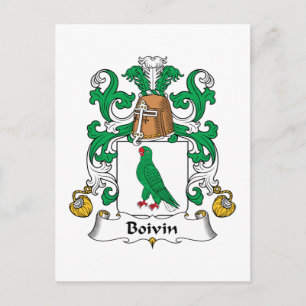 Carte Postale Boivin Family Crest