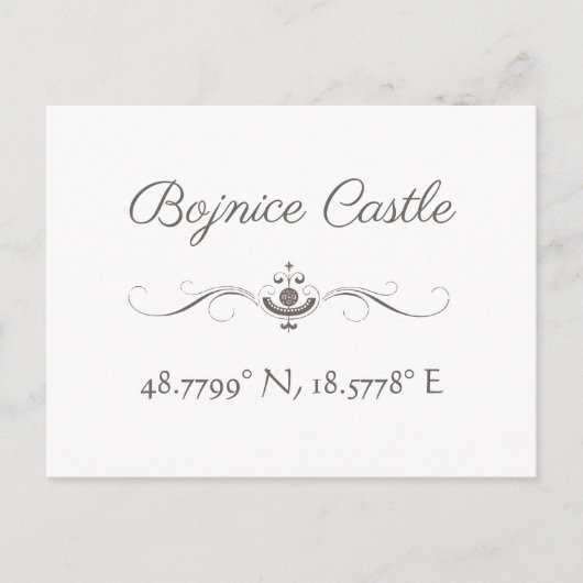 Carte postale Bojnice Castle Latitude Longitude (Devant)
