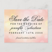 Carte Postale Bokeh Bokeh Mariage clair rose glamour (Devant)