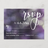Carte Postale Bokeh clair et typographie 32 RSVP (Devant)