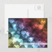 Carte postale Bokeh Hearts Valentine (Devant / Derrière)