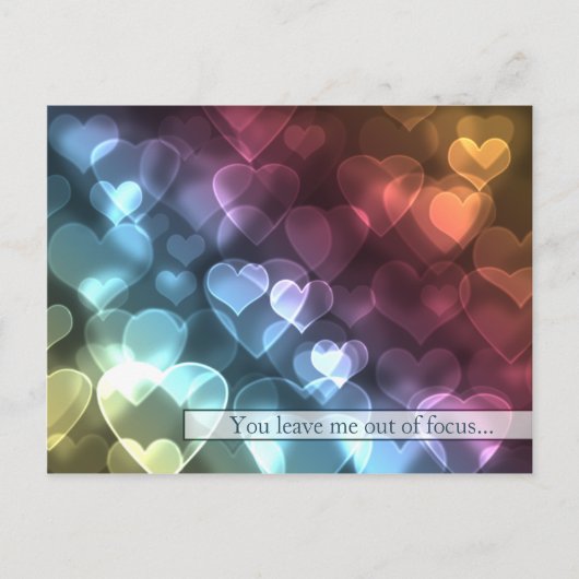Carte postale Bokeh Hearts Valentine (Devant)