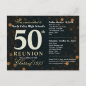 Carte Postale Bokeh Lights 50th High School Reunion 2 Day Event (Devant)