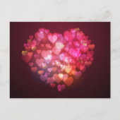 Carte Postale Bokeh-Lights-Heart-Shape-Vector-Arrière - plan BOK (Devant)