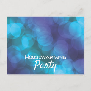 Carte Postale Bokeh Lumières, Blue Spot Invitation de la fête de