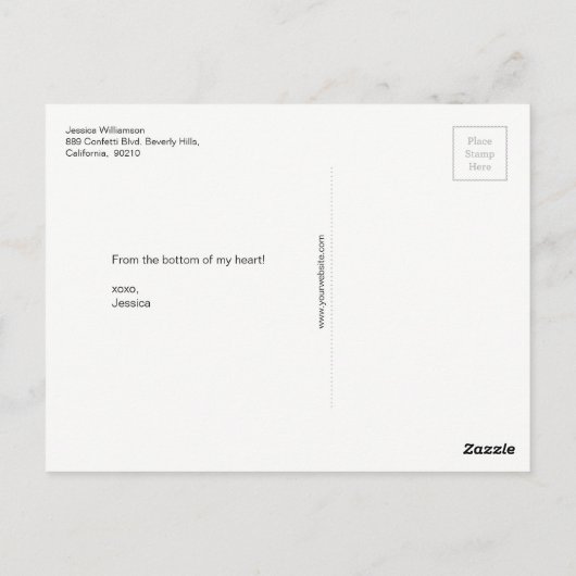 Carte Postale Bokeh lumières scintillantes événement branché mer (Dos)