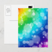 Carte Postale Bokeh Rainbow Motif (Devant / Derrière)