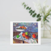 Carte Postale Bol à fruits, Verre et Pommes, Cézanne (Debout devant)