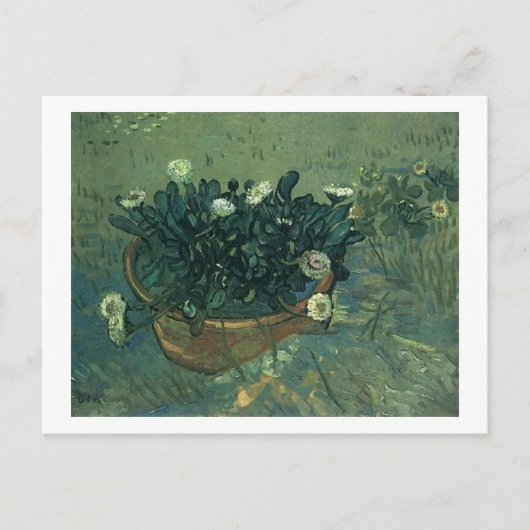 Carte Postale Bol à vie fixe avec Daisies Van Gogh Art (Devant)