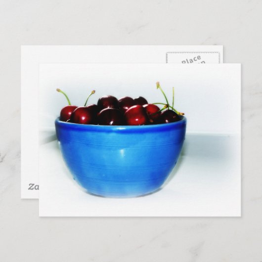 Carte Postale Bol de cerises (Devant / Derrière)