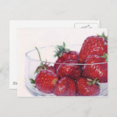 Carte Postale Bol de fraises (Devant / Derrière)