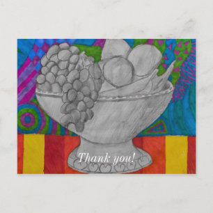 Carte Postale Bol de fruits festif