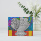 Carte Postale Bol de fruits festif (Debout devant)