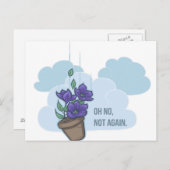 Carte Postale Bol de Petunias (Devant / Derrière)