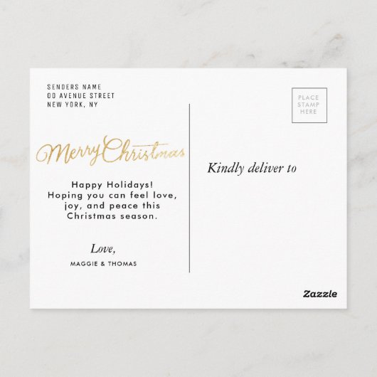 Carte Postale bold (Dos)