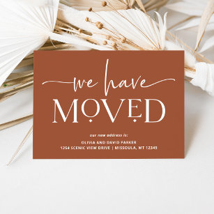 Carte Postale Bold and Modern   Moving Announcement Postcard